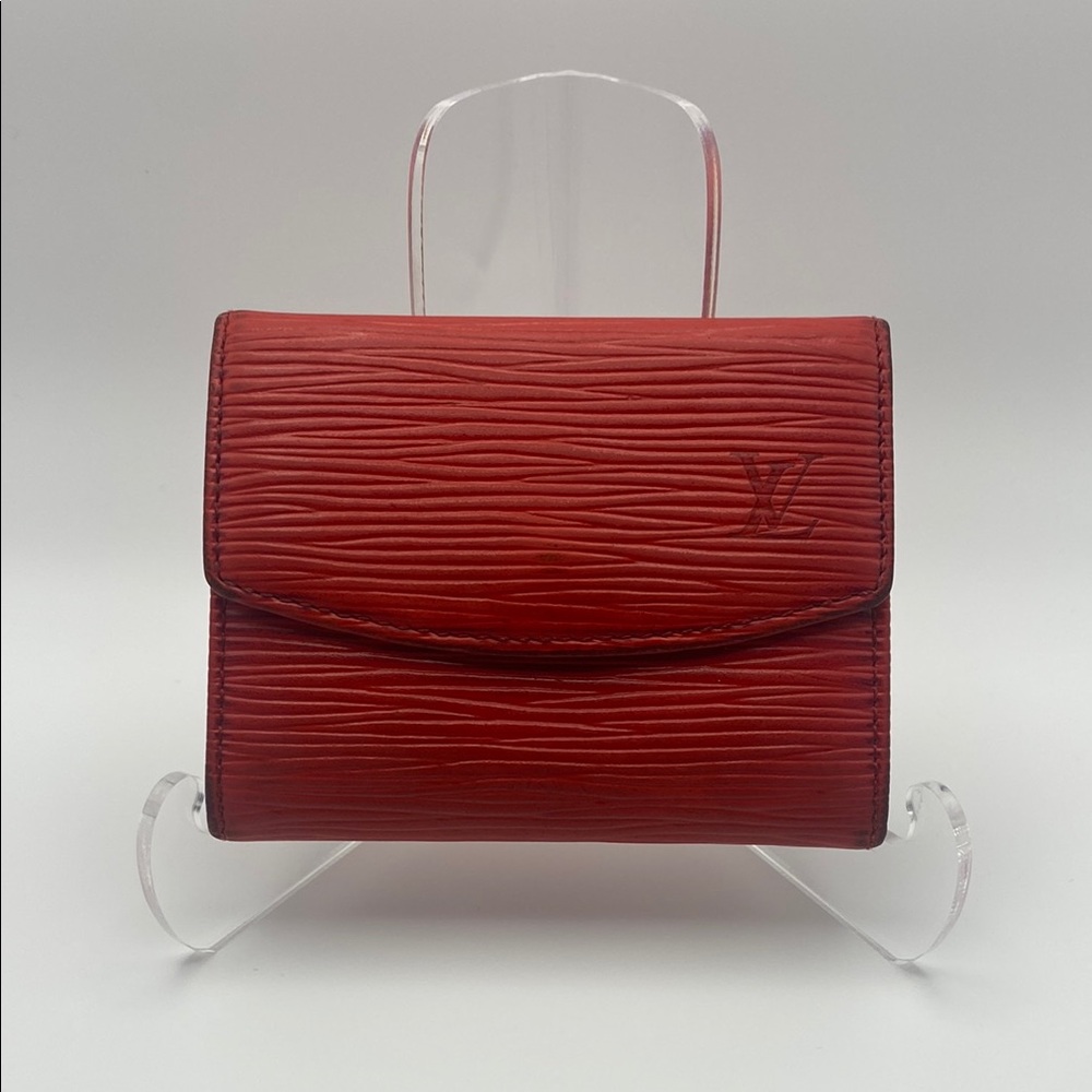 Louis Vuitton Epi Red Porte Monnaie Coin Case